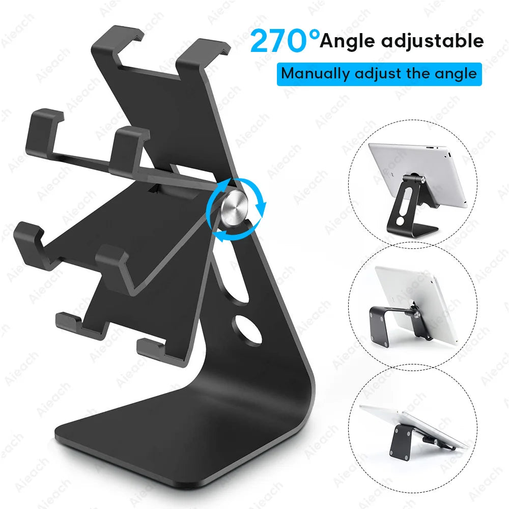 Universal Metal Tablet Stand for iPad Android 7.9–11" Rotation Hold Desk Mount