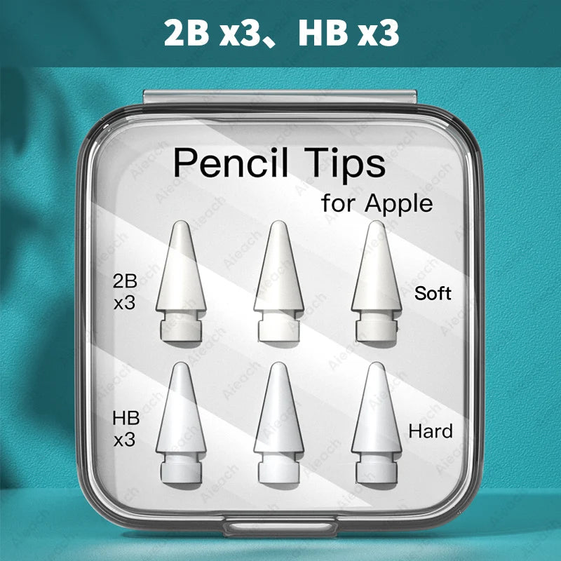 Apple Pencil Tips 1st 2nd Gen 2B HB Thin Nibs Double Layer Long-Lasting Use