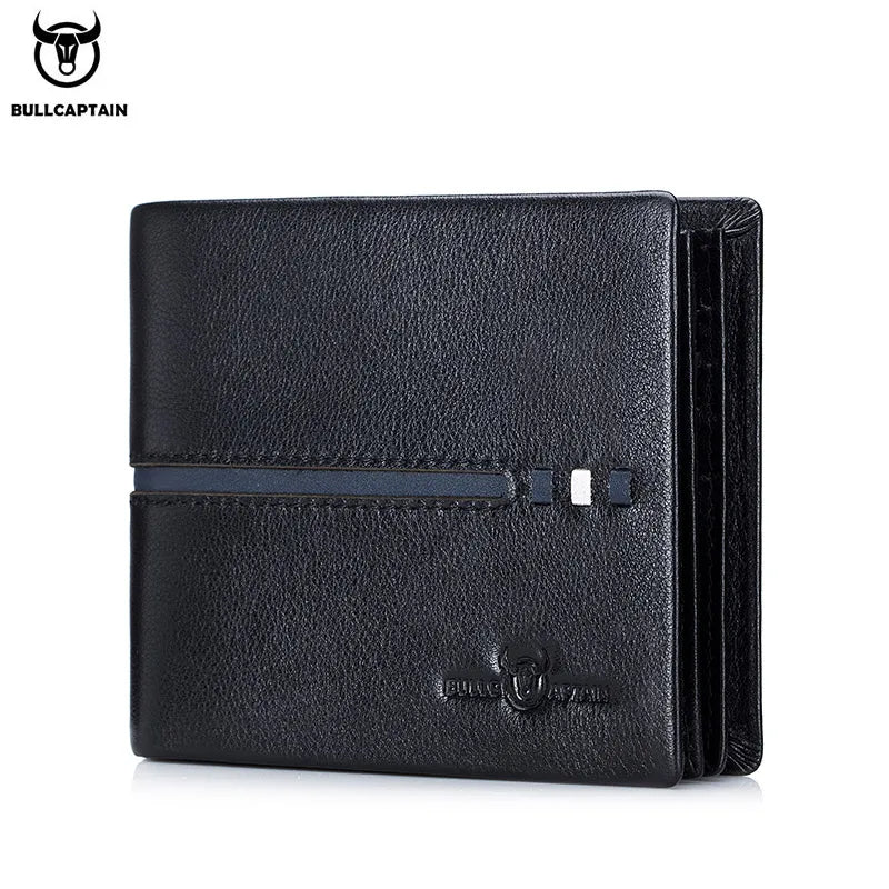 BULLCAPTAIN Genuine Leather Wallet Male Brand Designer Business Wallet Multi-function Storage Purse Rfid Card Package Wallet Men