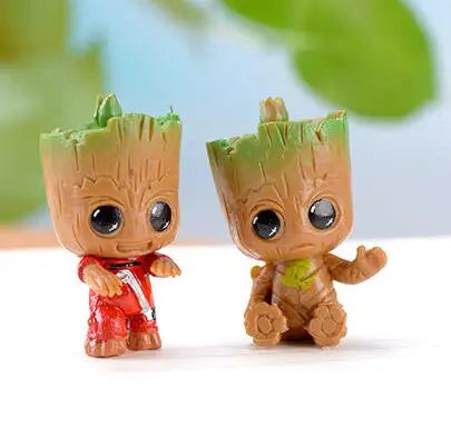 4pcs/set Marvel Guardians of The Galaxy Avengers Tiny Groots Cute Baby Tree Man