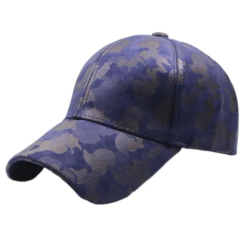 CNTANG Leather Suede PU Camouflage Baseball Cap Men Fashion Spring Hat Snapback Hip Hop Unisex Caps Adjustable Brand Casual Hats