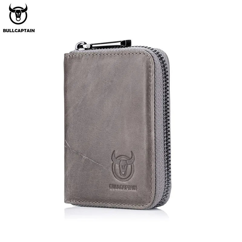 BULLCAPTAIN Real Pickup Card Bag with RFID Function Men's Card Holder Credit Card Business Card ID Card Holder Fashion Card Bag