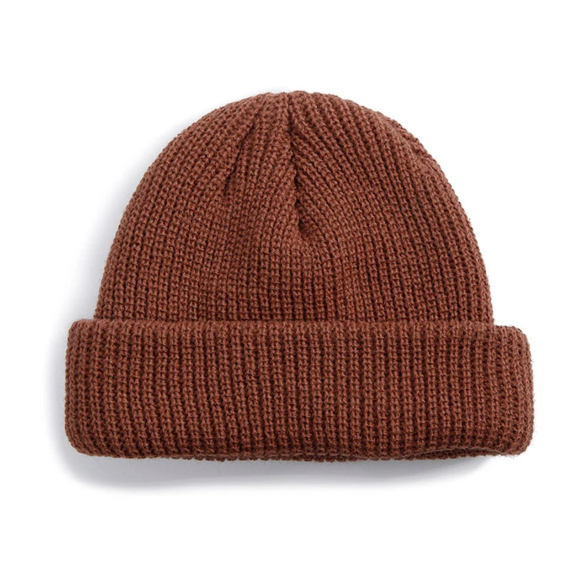 Daily Fisherman Beanie Hat Unisex Sailor Style Autumn Beanie Ribbed Knitted Hat