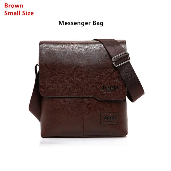 JEEP BULUO Man's Bag 2PC/Set Men Leather Messenger Shoulder Bags Business Crossbody Casual Bags Famous Brand Male Drop Shipping