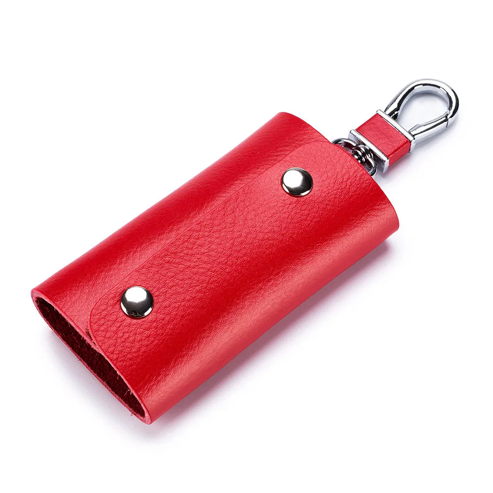 BULLCAPTAIN Cow Leather Men Women Key Bag Small Business Kay Case man Housekeepers Fashion Decorative Bags High Quality Keychain