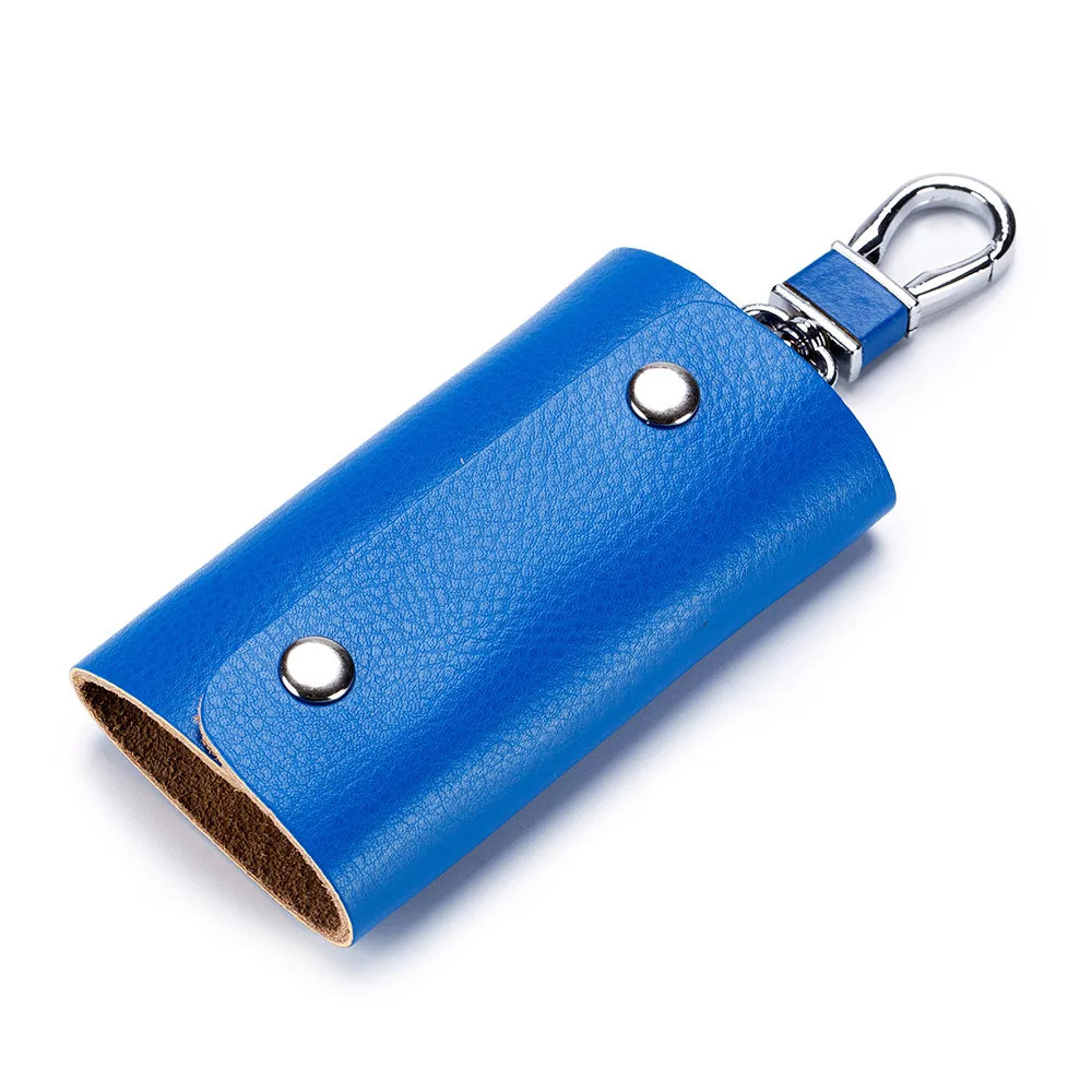 BULLCAPTAIN Cow Leather Men Women Key Bag Small Business Kay Case man Housekeepers Fashion Decorative Bags High Quality Keychain