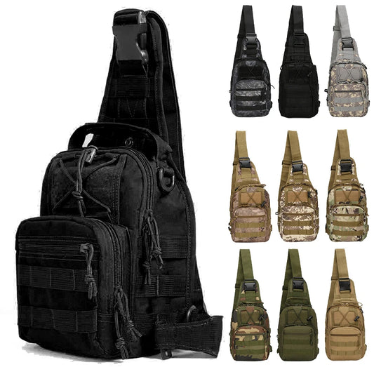 Tactical Shoulder Backpack, Waterproof Hiking Camping Pack Concealed Range Bag