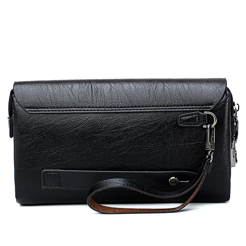 JEEP BULUO Famous Brand Men's Handbags Luxury Bags Phone and Pen Leather Wallets