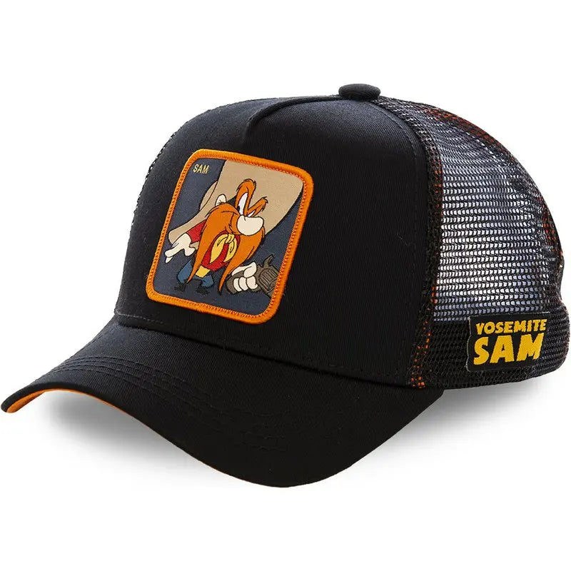 Hot Sale Anime Cartoon Cap High Quality Patch Draw Baseball Cap Men Trucker Hats