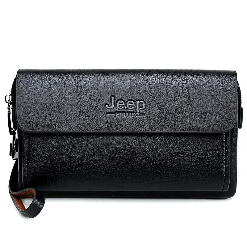 JEEP BULUO Famous Brand Men's Handbags Luxury Bags Phone and Pen Leather Wallets