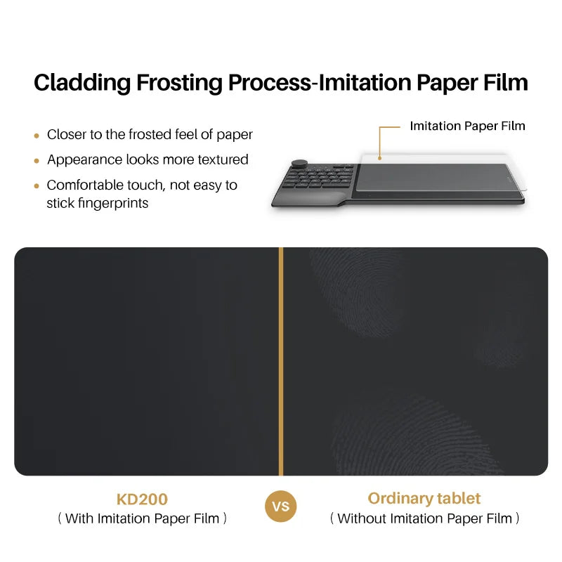 Inspiroy Keydial KD200 Tablet Battery-Free Pen, Digital Drawing Board w/Keyboard