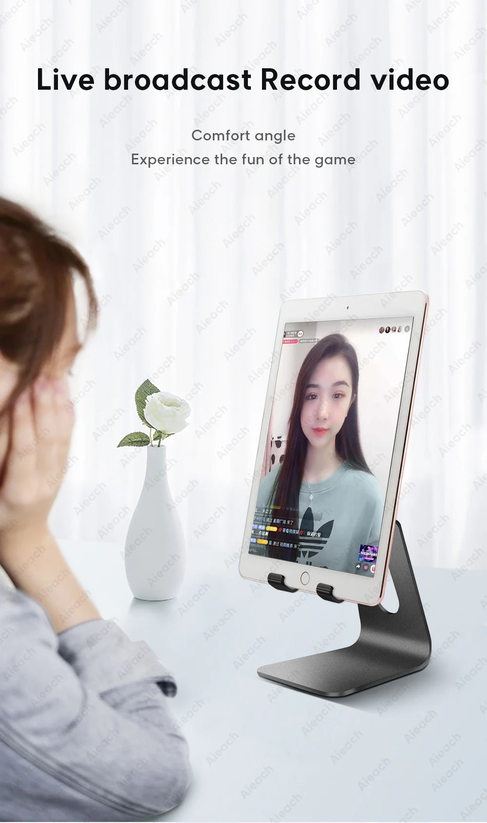 Universal Metal Tablet Stand for iPad Android 7.9–11" Rotation Hold Desk Mount