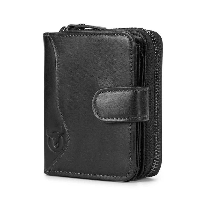 BULLCAPTAIN Men's Genuine Leather Wallet Multi Functional Multi Card Capacity Card Wallet Fashion High Quality Business Wallet