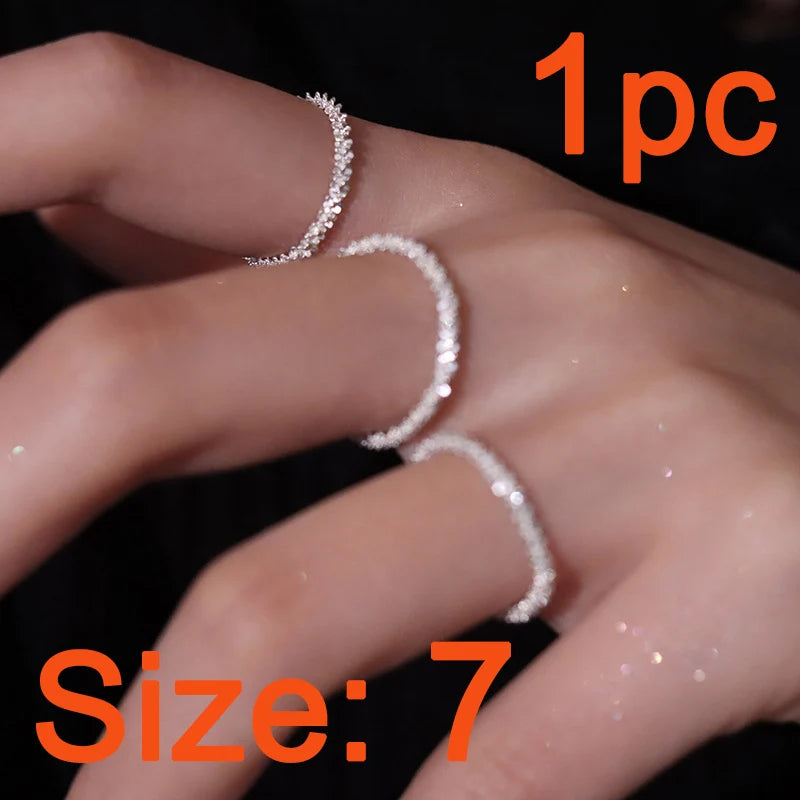 2024 Trend Sparkling Silver Color Choker Necklace for Women Elegant Clavicle Chain Necklace Party Wedding Collar Jewelry Gifts