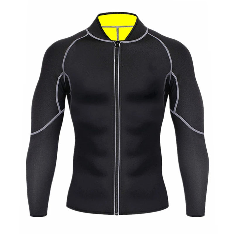 Mens Shaper Sauna Suit Neoprene Sweat Jacket, Weight Loss L Sleeve Waist Trainer