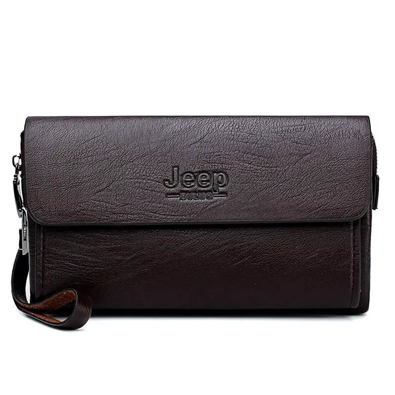 JEEP BULUO Famous Brand Men's Handbags Luxury Bags Phone and Pen Leather Wallets