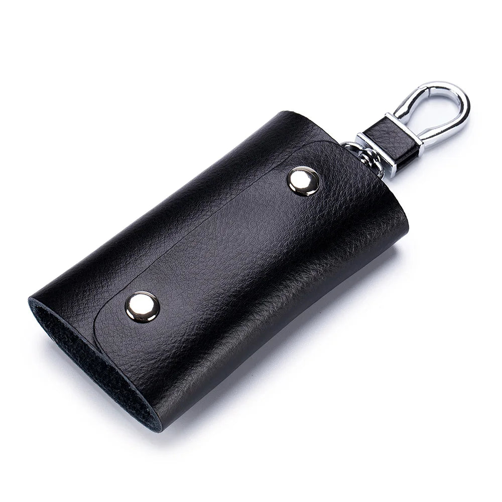BULLCAPTAIN Cow Leather Men Women Key Bag Small Business Kay Case man Housekeepers Fashion Decorative Bags High Quality Keychain