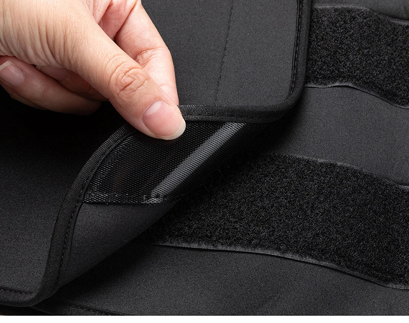 2PC Black Men Waist Sauna Vest Body Shaper Compression Tank Fat Burner Shirt