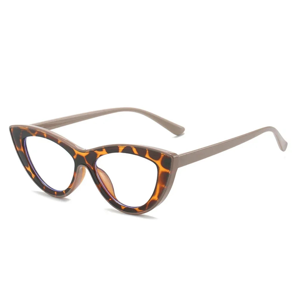 JNPCXI New Blue Light Glasses Women Cat Eye Eyeglasses Frames Computer Glasses Clear Spectacles Small Oval Clear Frames Ladies