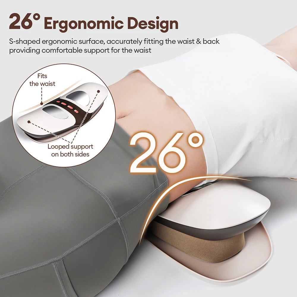 Electric Waist Traction Massager Adjustable Vibration Lumbar Traction Massager Waist Spine Support Back Massage Machine