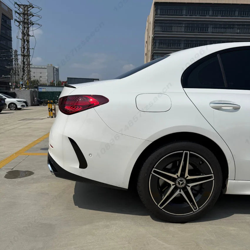 For Mercedes Benz C Class W206 S206 C260 C43 C63 AMG 2022-2026 Car Rear Bumper Lip Splitter Spoiler Side Canards Bodykit Tuning