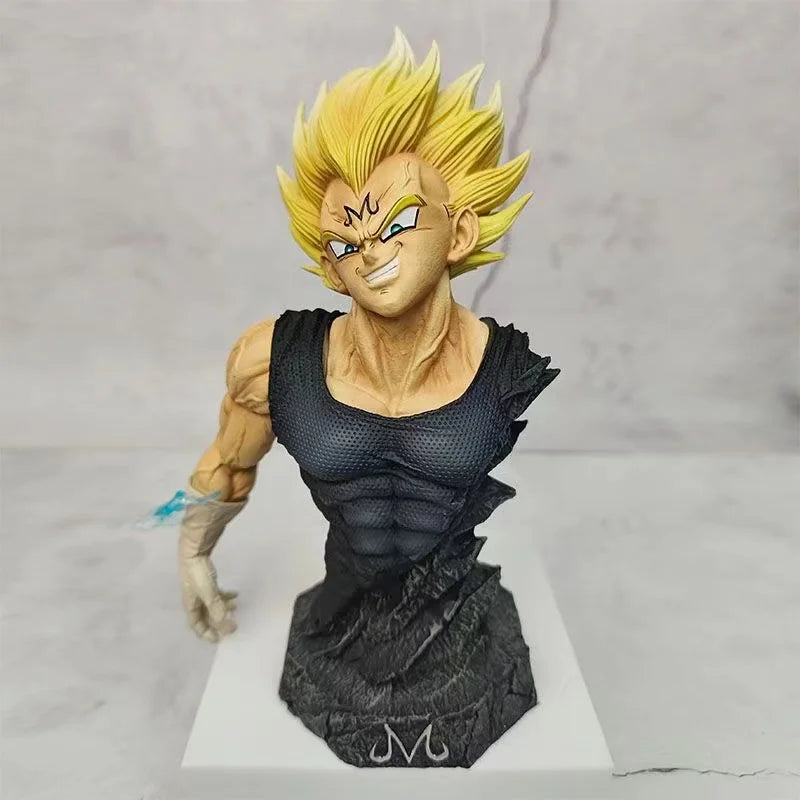 Anime Dragon Ball Z Majin Vegeta Figure replace head 33cm Pvc Action Figures Vegeta figurine Gk Statue Collection Model Toys