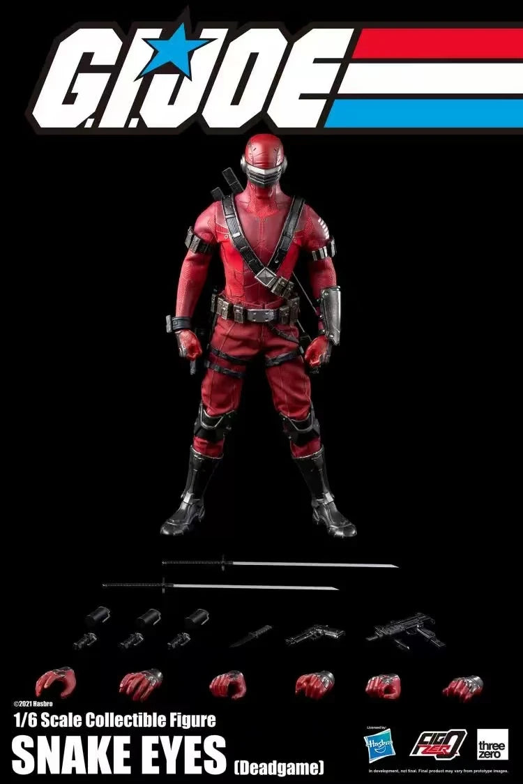 Original Hasbro Threezero FigZero G.I. Joe Series 1/6 SNAKE EYES Deadgame Action Toy Figure Mode Collection