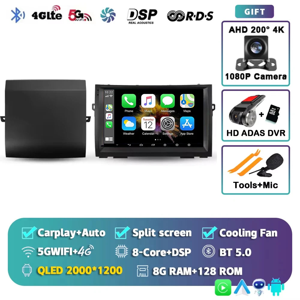 WIFI For Toyota Prius XW20 II 2 2003 - 2011 Car Radio Multimedia Video Player Navigation stereo GPS Android 15 No 2din 2 din dvd
