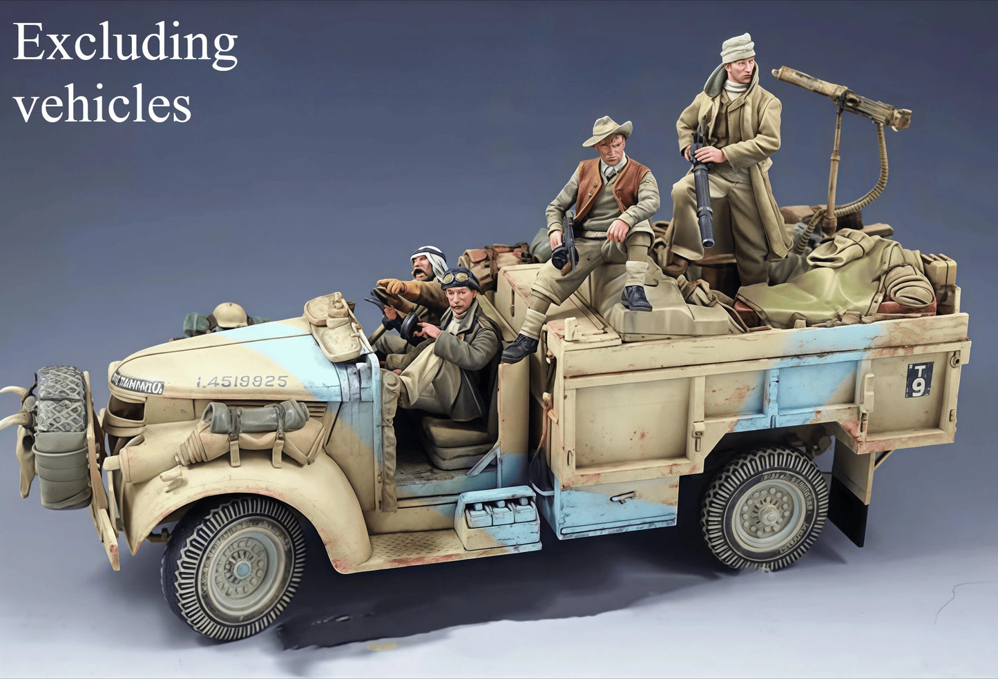 1/35 Resin Model Assembly Desert Patrol Team 4-person Model Gk Unpainted Needs To Be Assembled