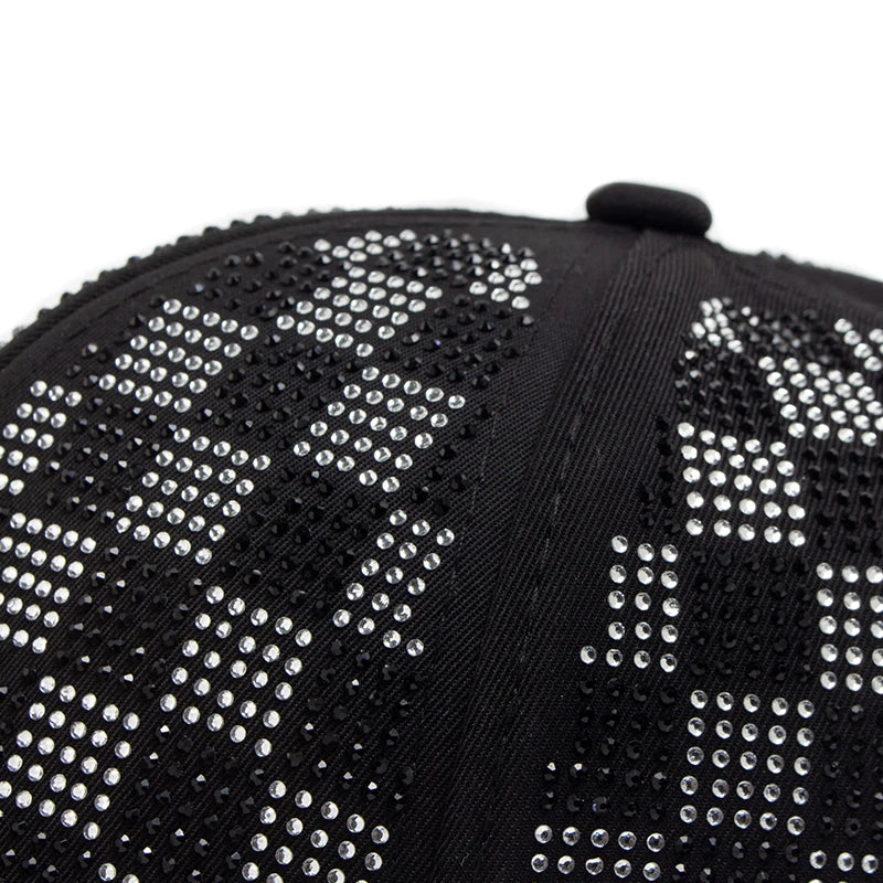 Women's Baseball Cap Fashion Rhinestone Personality Street Hip Hop Caps For Female Summer Outdoors Sun Visor Hat Adjustable