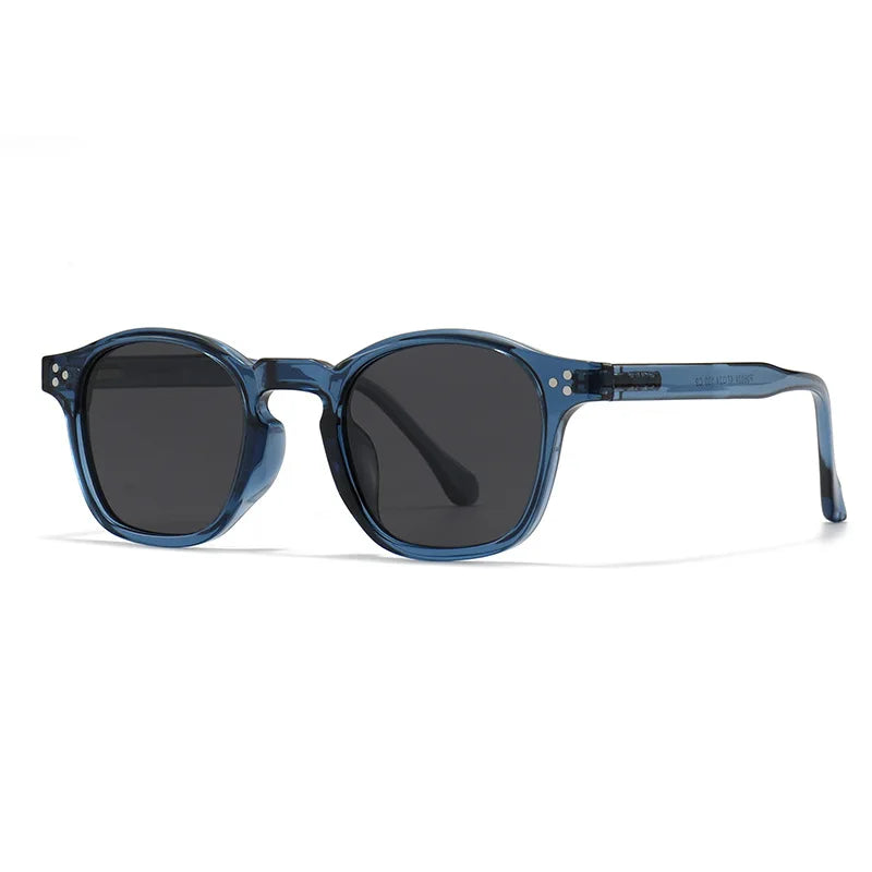 JNPCXI Polarized Vintage Rivets Polygon Round Women Sunglasses Fashion Men Shades UV400