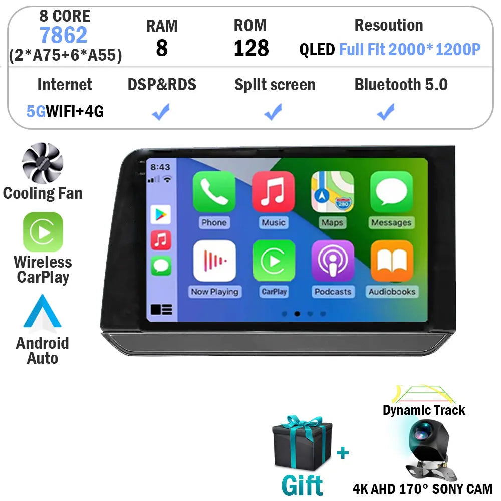 10" Android 15 Car Stereo for Nissan Note 2021 2022 Radio Touch Screen Carplay+Auto GPS WIFI 4G Navigation Autoradio Head Unit