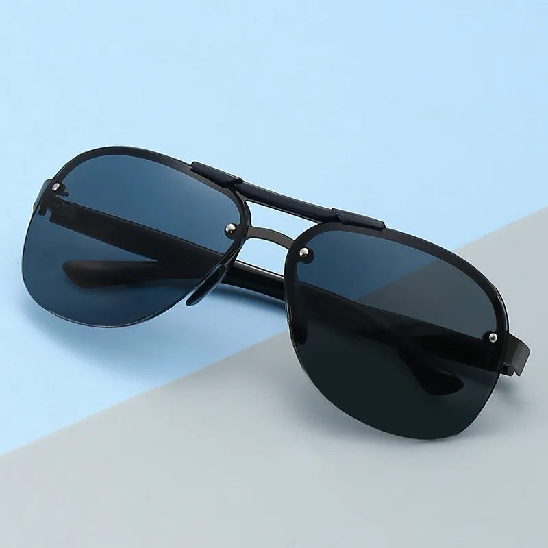 Metal Frameless Men's Sunglasses Fashion Toad Glasses for Driving Fishing Fashion Glasses