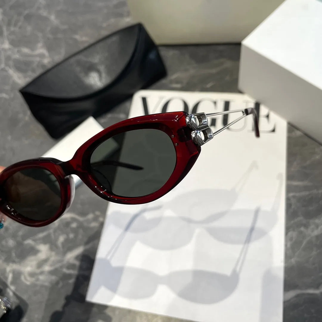 Fashionable Korean Style Cat Eye Sunglasses Unisex Square Frame UV Protection Sun Glasses Elegant Classic Retro