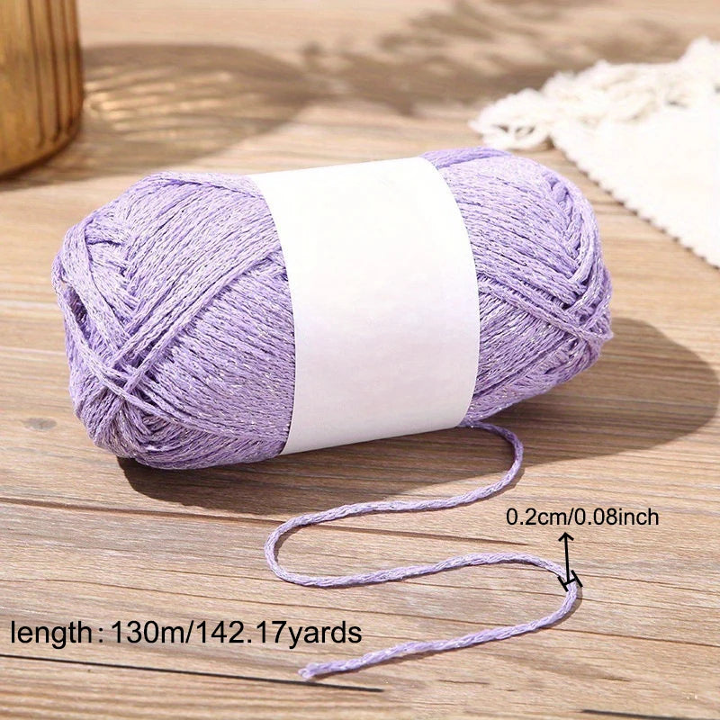 3.52oz Colorful Shiny Thread, Colorful Shiny Thread, Medium Thick Thread, Knitted Sweaters, Vests, Cushions And Other Crafts
