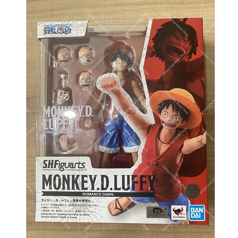 【IN STOCK】Original Bandai S.H.Figuarts One Piece Monkey D. Luffy Romance Dawn 15cm Action Figure Collectible Model