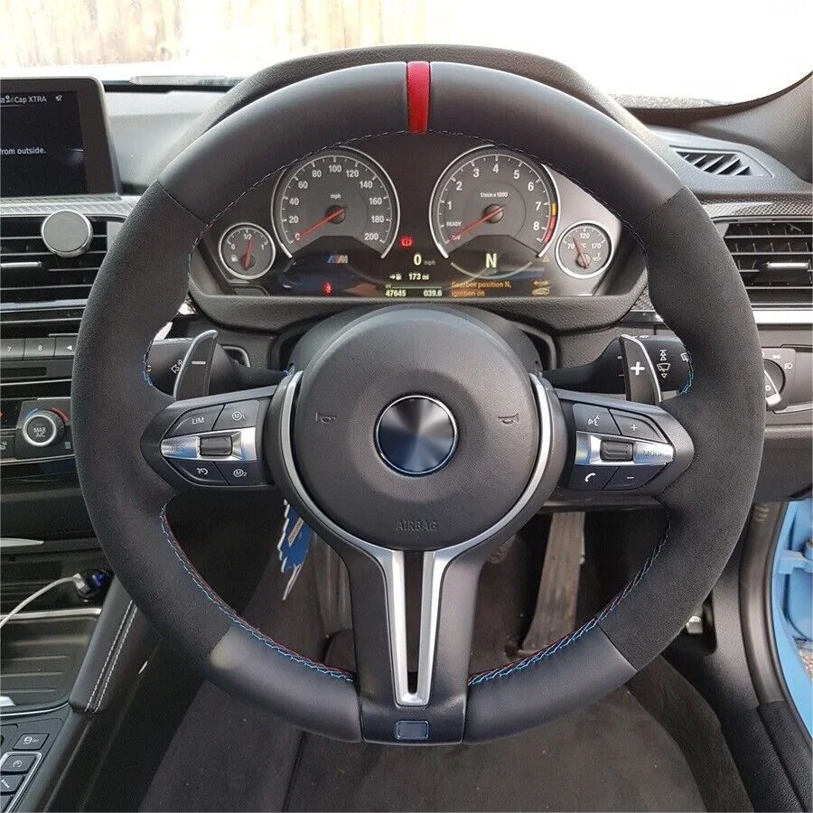 M Sport Volant Lekrad Steering Wheel for BMW Alcantara F10 F11 F20 F15 F16 F25 F26 F30 F31 F32 F33 F34 F36 F06 F07 F12 F13 M3 M5