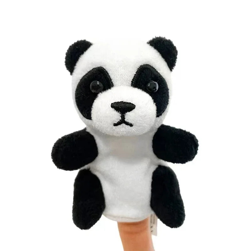 New Hand Puppet Plush Toy Cartoon Animal Family Finger Puppet Role Play Tell Story Cloth Doll Educational Toys For Children Kids