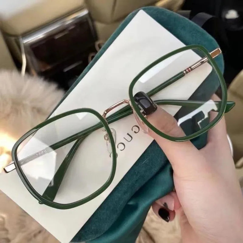 Anti Radiation Glasses for Women Men Metal Replaceable Lens Eyeglasses