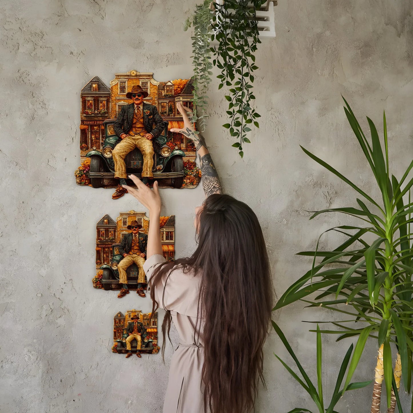 Retro Style Wooden Jigsaw Puzzle Wood Home Decor Painting Christmas and Halloween Gift Toy For Teen And Kid