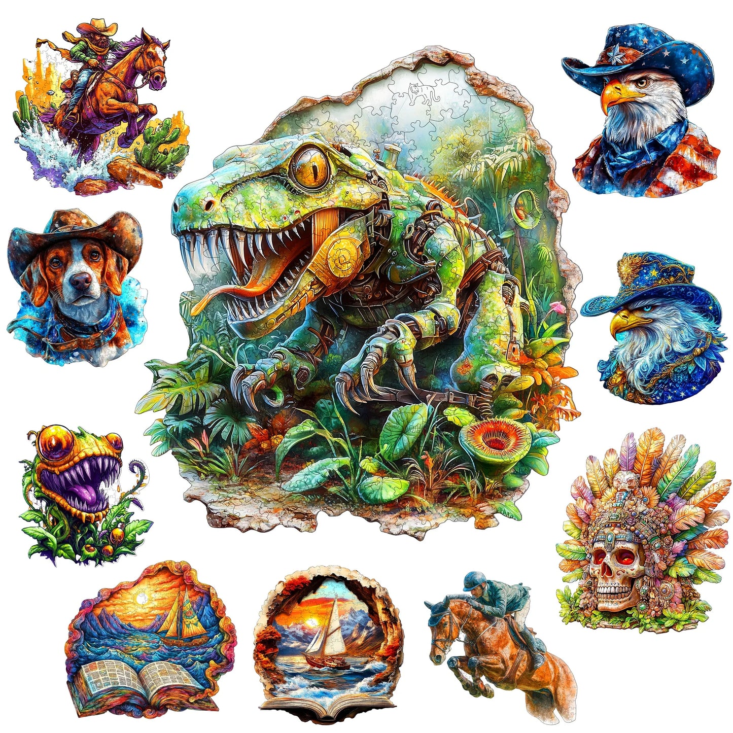 Fantastic World Wooden Jigsaw Puzzle Wooden Home Decor Christmas and Halloween Gift Toy for Teen and Kid