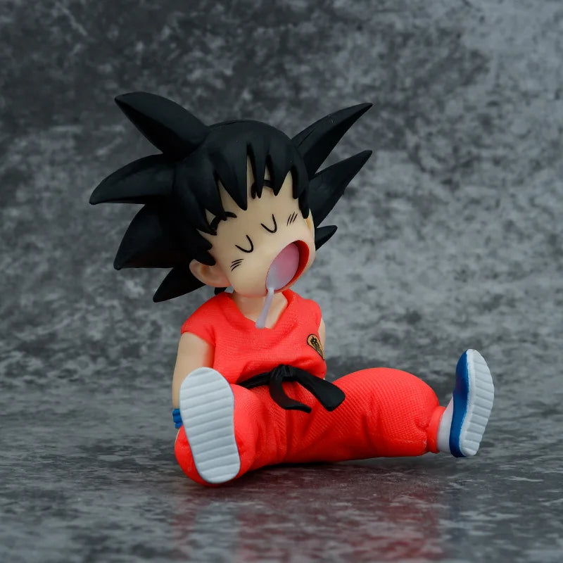 10cm Dragon Ball Z Sitting Posture Sleep Son Goku PVC Action Model Collection