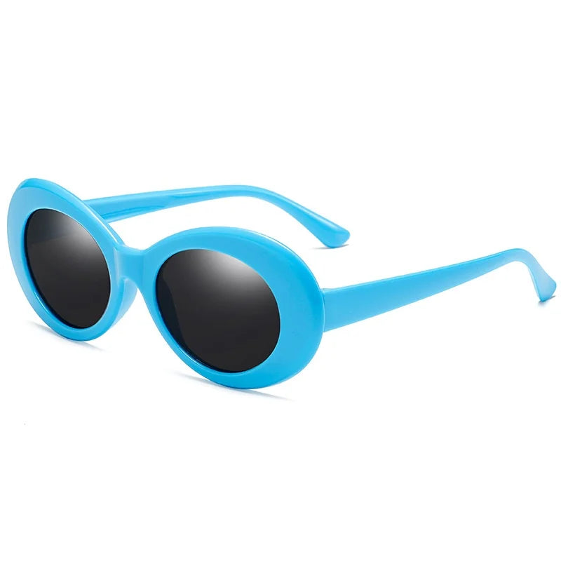 Women Oval Goggle Kurt Cobain Fashion Korean Sunglasses