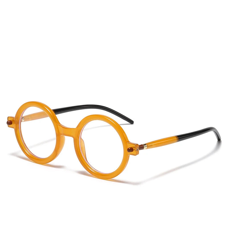 JNPCXI Retro Sunglasses Round Blue Light Glasses Men Vintage Eyeglasses Eyewear Women Trending Rivets Sun Glasses