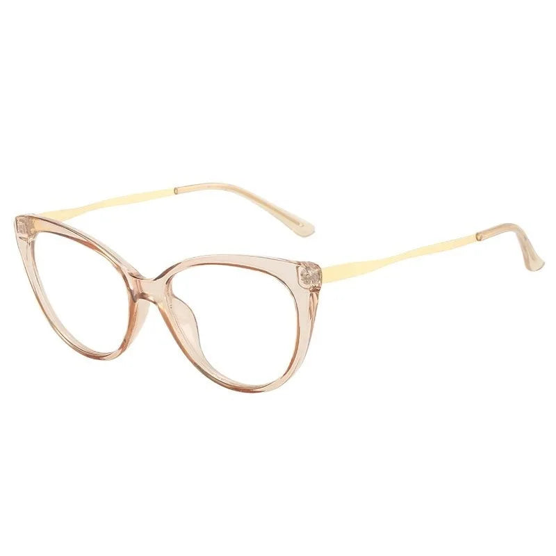 Women Photochromic Optical Glasses Men Anti Blue Light Cat Eye Eye Glasses Unisex Anti Radiation  Eyewear