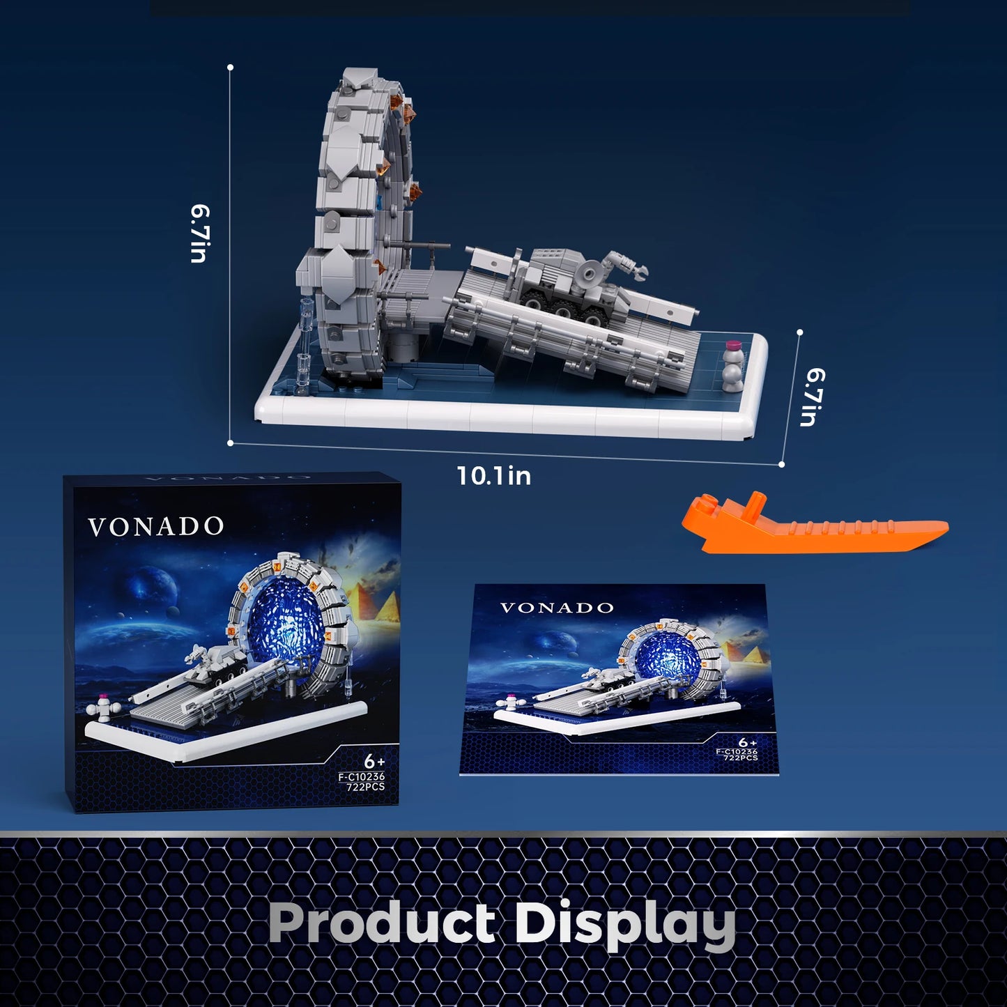 Stargateal Building Block Kit, Movie Space Travel Scenes Machine Bricks (722PCS)