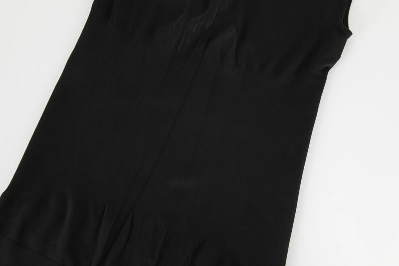 1PC Black Men Compression Shirt Tummy Control Slim Vest Waist Trainer Workout