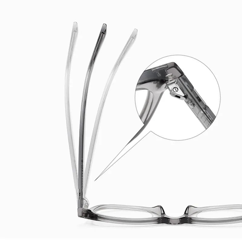 JNPCXI TR90 Anti-Blue Light Glasses Frame Retro Rivets Spring Hinge Computer Eyeglasses UV400