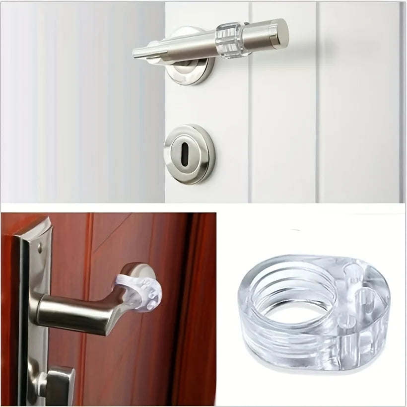 2/4pcs Transparent Door Handle Anti-collision Pads, Anti-collision Ring Window Door Handle, Anti-collision Wall Protection Cover