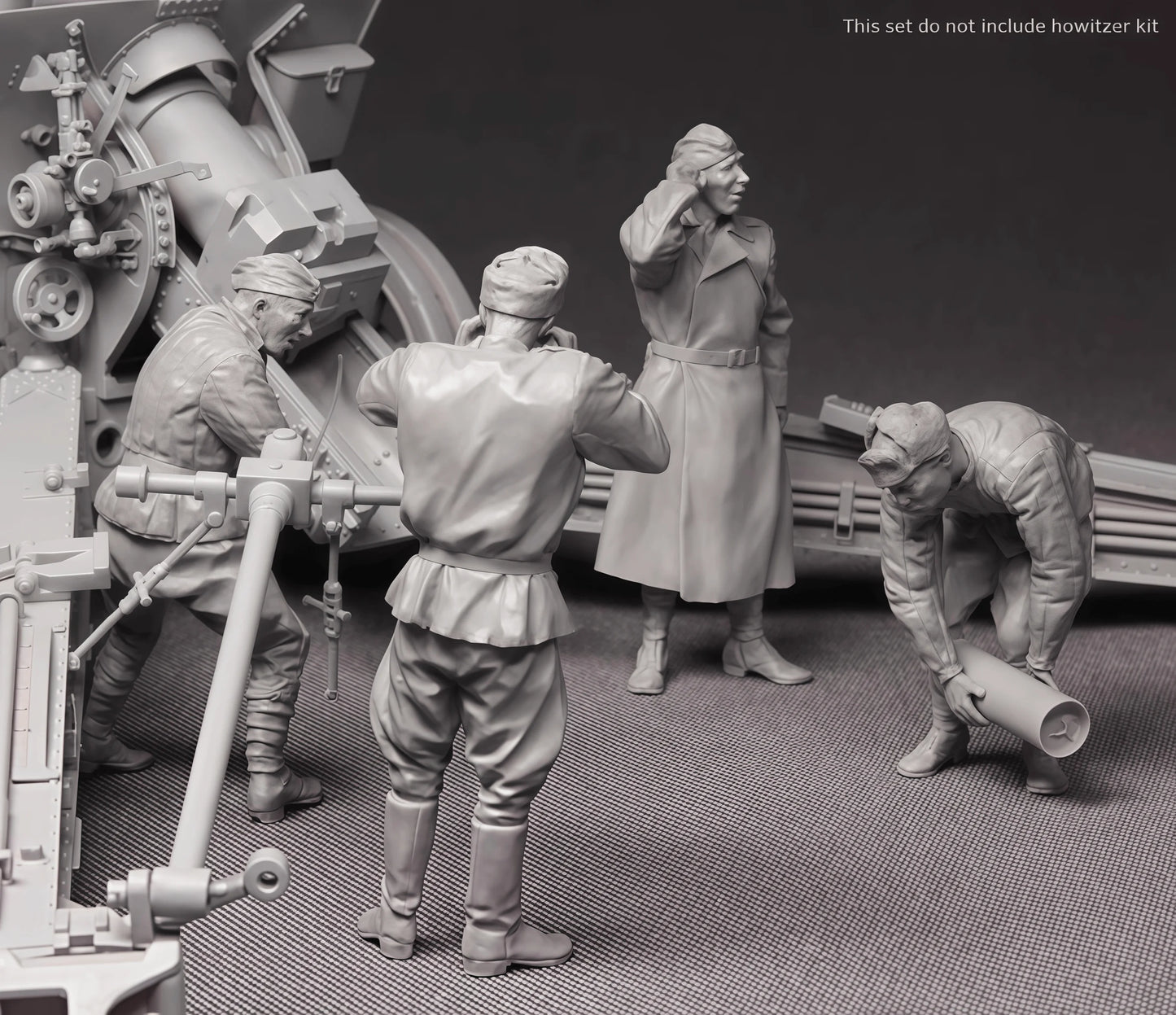1/35 Resin Model Character Kit Gk, Artillery 4-person Group, Unpainted Assembly Kit